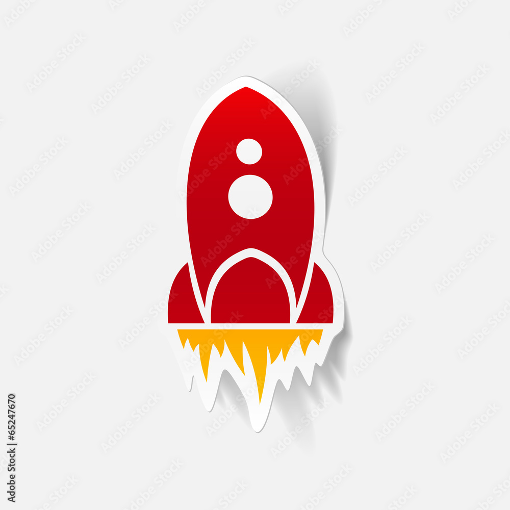 realistic design element: rocket realistic design element: rocket