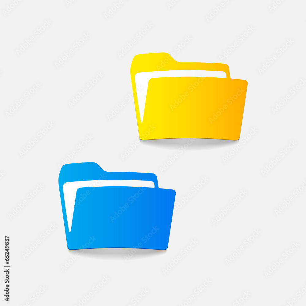 realistic design element: folder realistic design element: folder