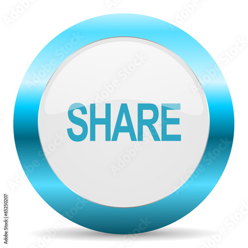 share blue glossy icon