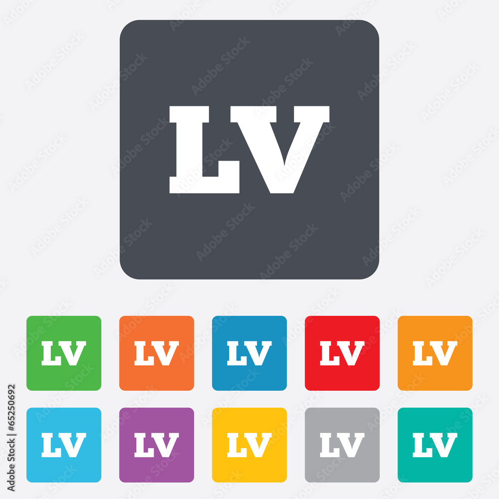 Latvian language sign icon. , translation Latvian language sign icon. , translation