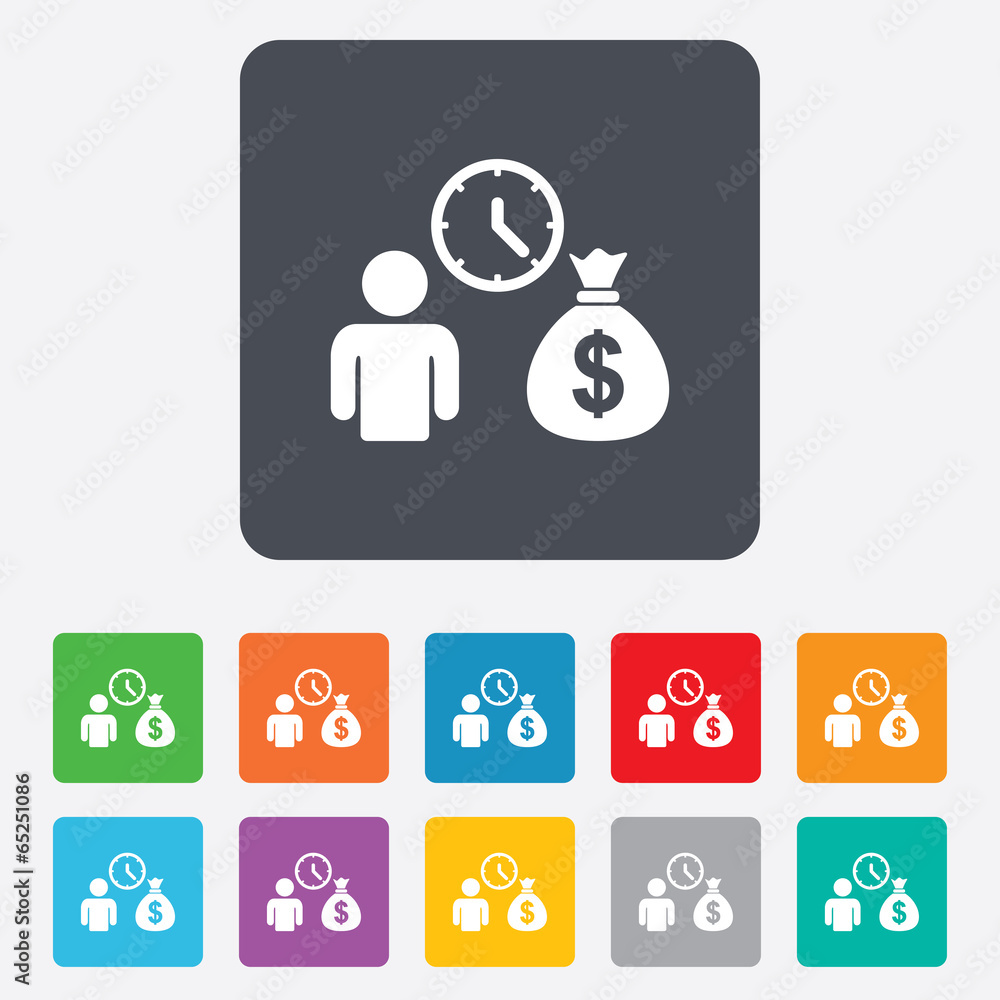 Bank loans sign icon. Get money fast symbol. Bank loans sign icon. Get money fast symbol.