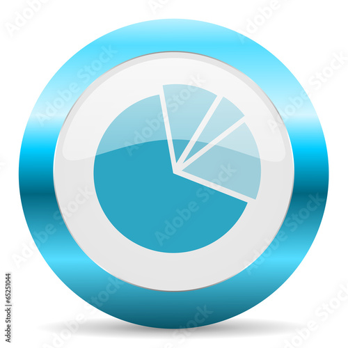 diagram blue glossy icon