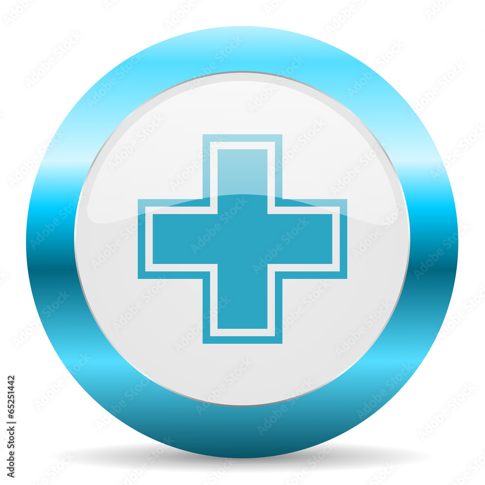 Obraz premium pharmacy blue glossy icon