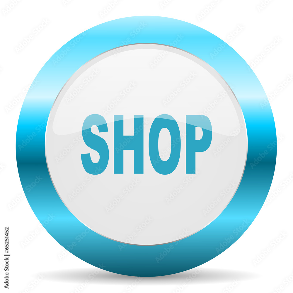 shop blue glossy icon shop blue glossy icon