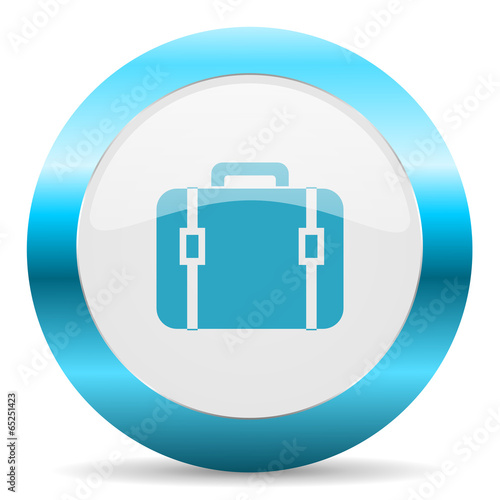 Free Download bag blue glossy icon - GFXLoad