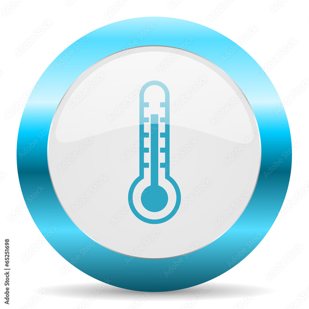 thermometer blue glossy icon thermometer blue glossy icon