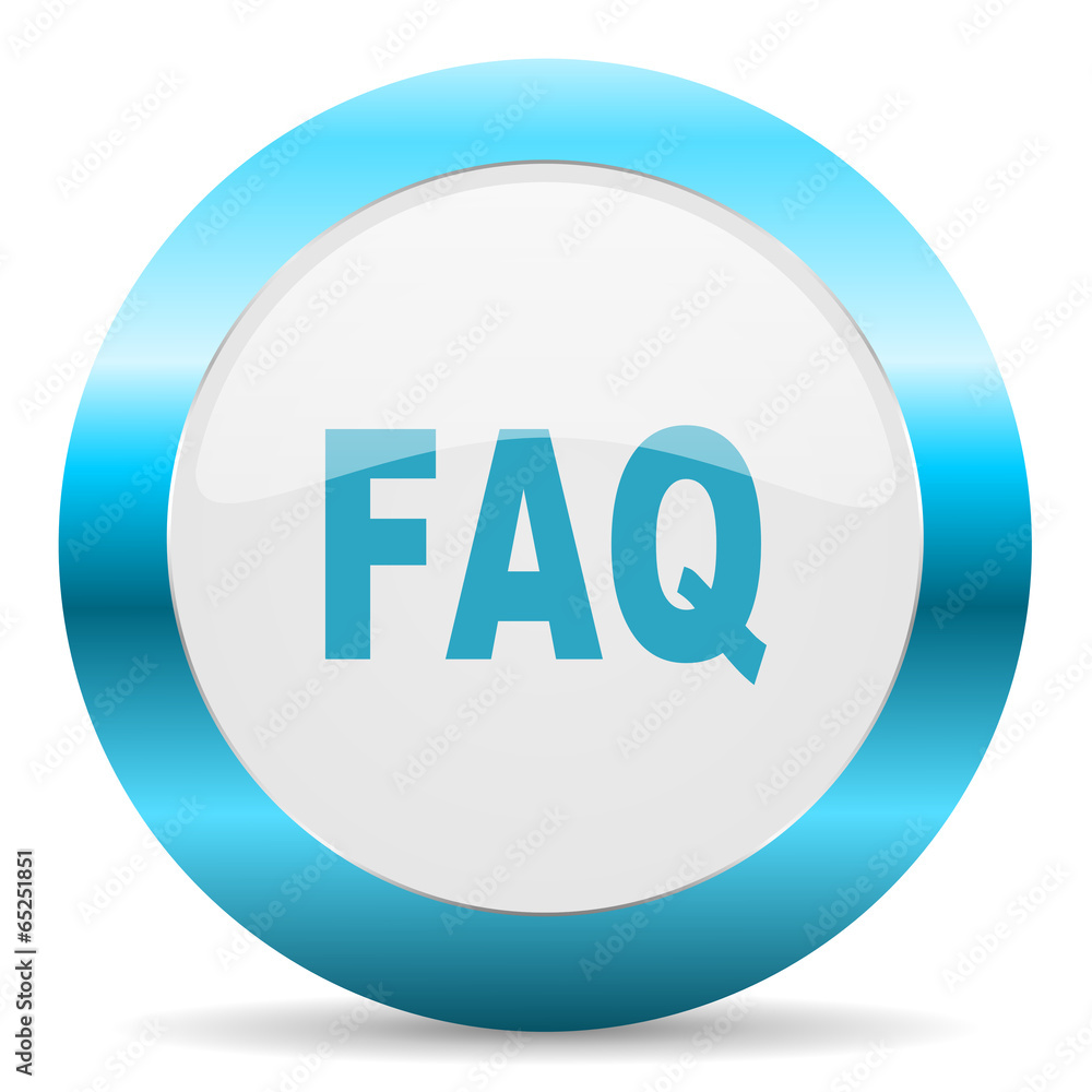 faq blue glossy icon faq blue glossy icon