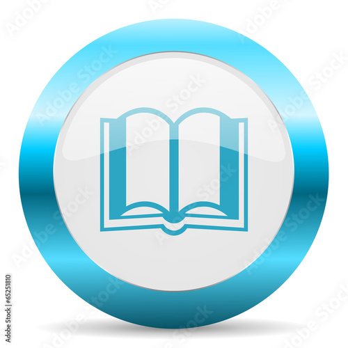 book blue glossy icon