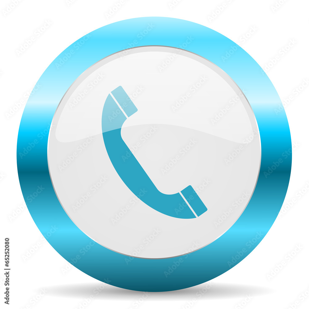 phone blue glossy icon phone blue glossy icon