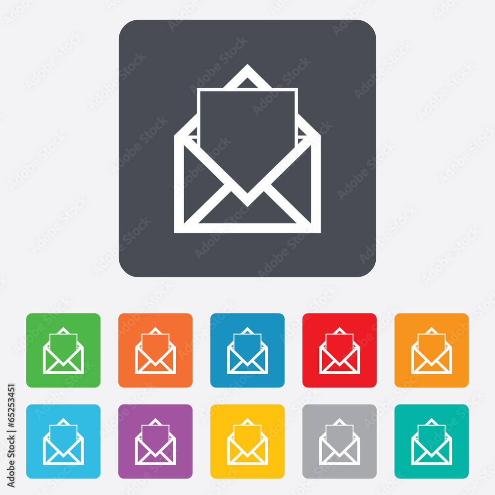 Mail icon. Envelope symbol. Message sign. Mail icon. Envelope symbol. Message sign.