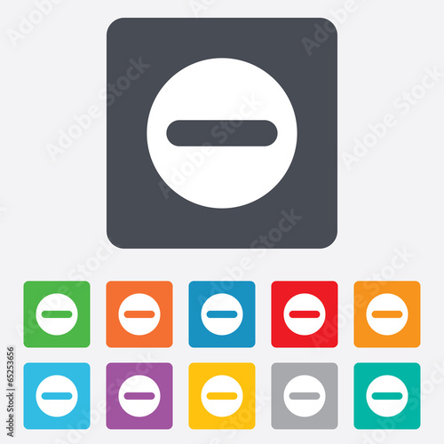 Free Download Minus sign icon. Negative symbol. - GFXLoad