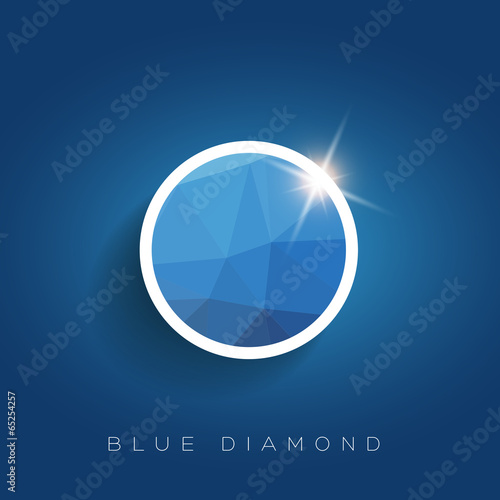 Blue diamond vector