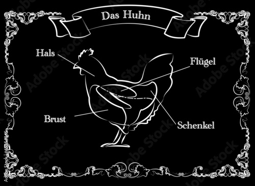 Teile des Huhns