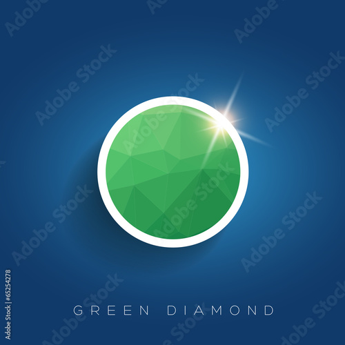 Green diamond vector