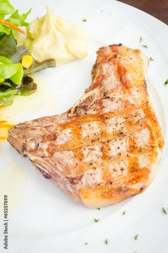 Pork chops steak