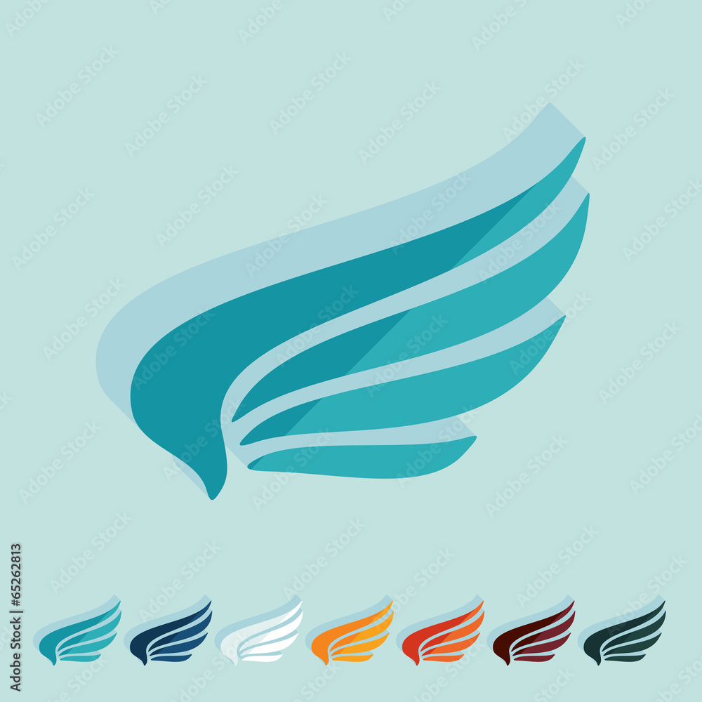 Flat design: wing Flat design: wing