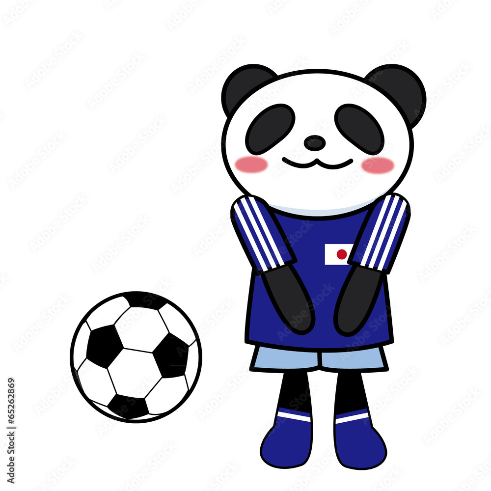 ワールドカップ応援 サポーターパンダ Stock イラスト Adobe Stock