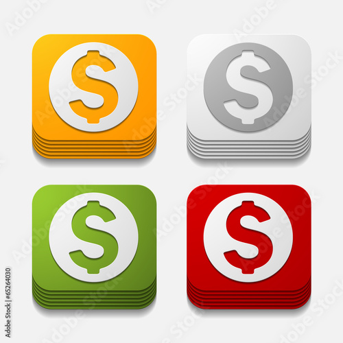 square button: money