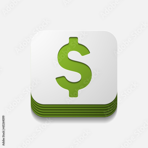 square button: money
