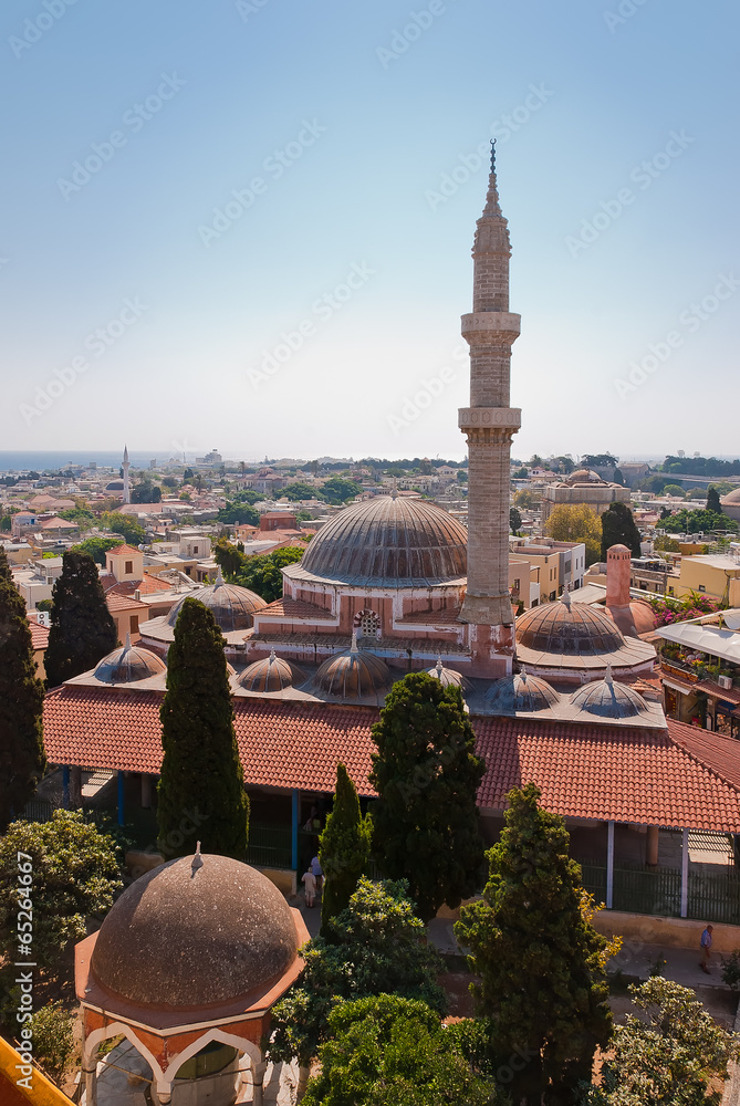 Naklejka premium Rhodes Landmark Suleiman Mosque