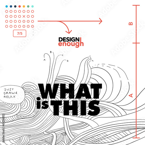 funky typography design template with copy space