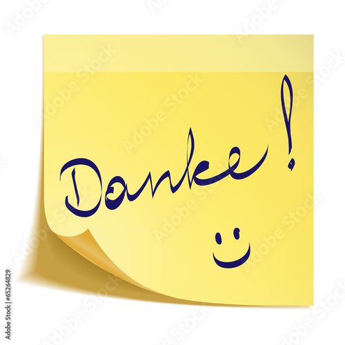 Thank you note in german with smiley
