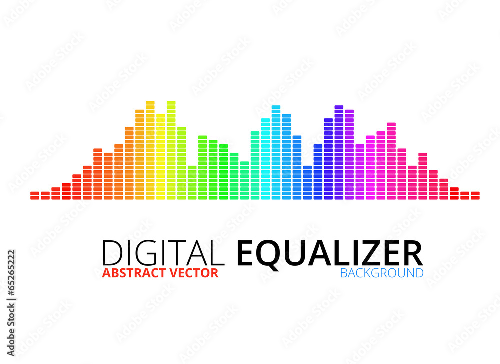 Equalizer on abstract technology background