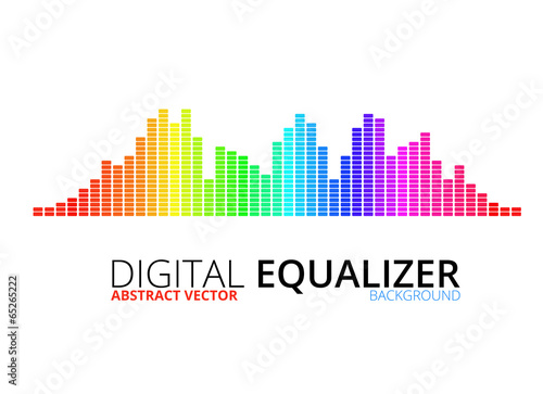 Equalizer on abstract technology background