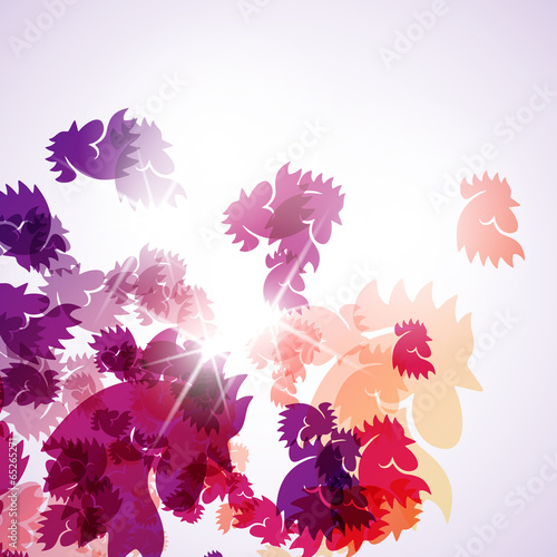 abstract background: cock