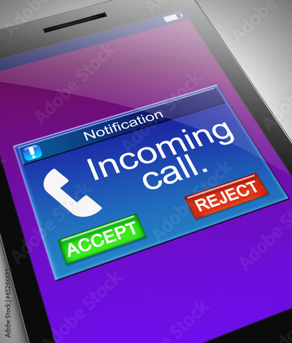 Incoming call concept.