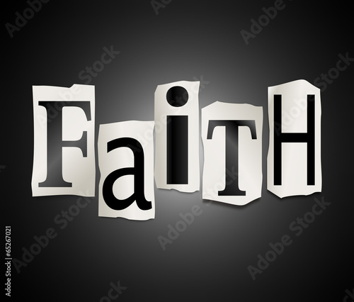 Принти на полотні Faith concept.