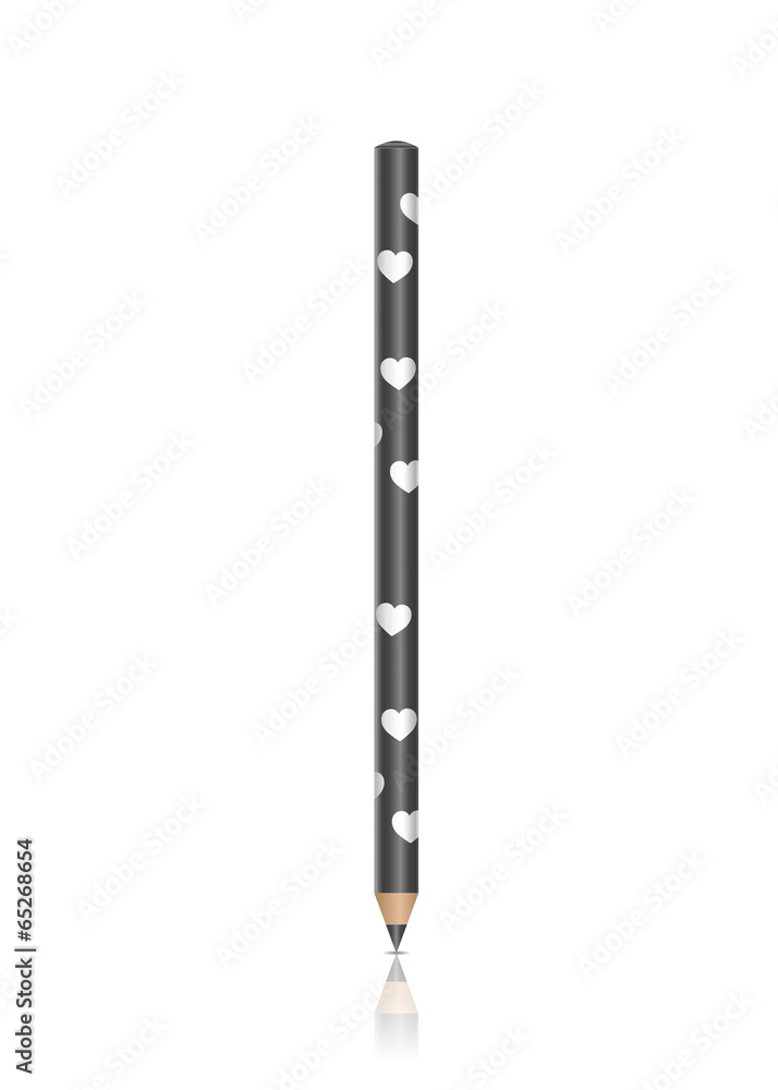 Illustration of love pencil