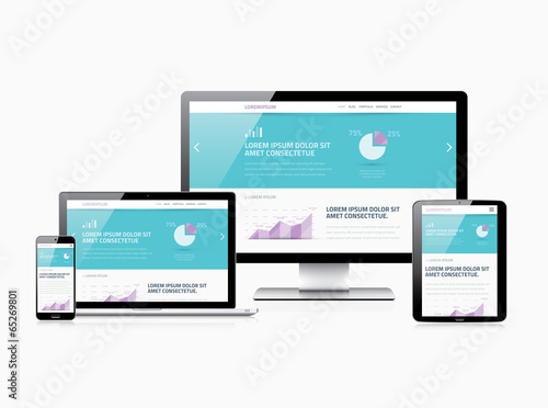 Scalable responsive web design modern electronic vector devices