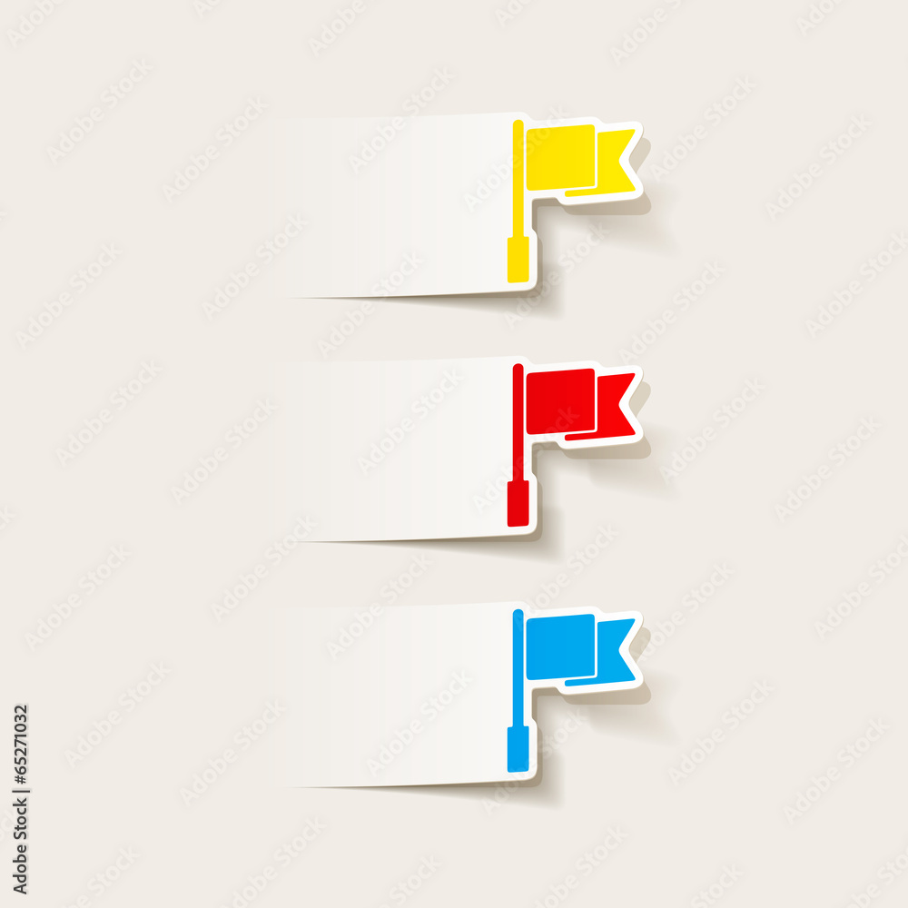 realistic design element: flag