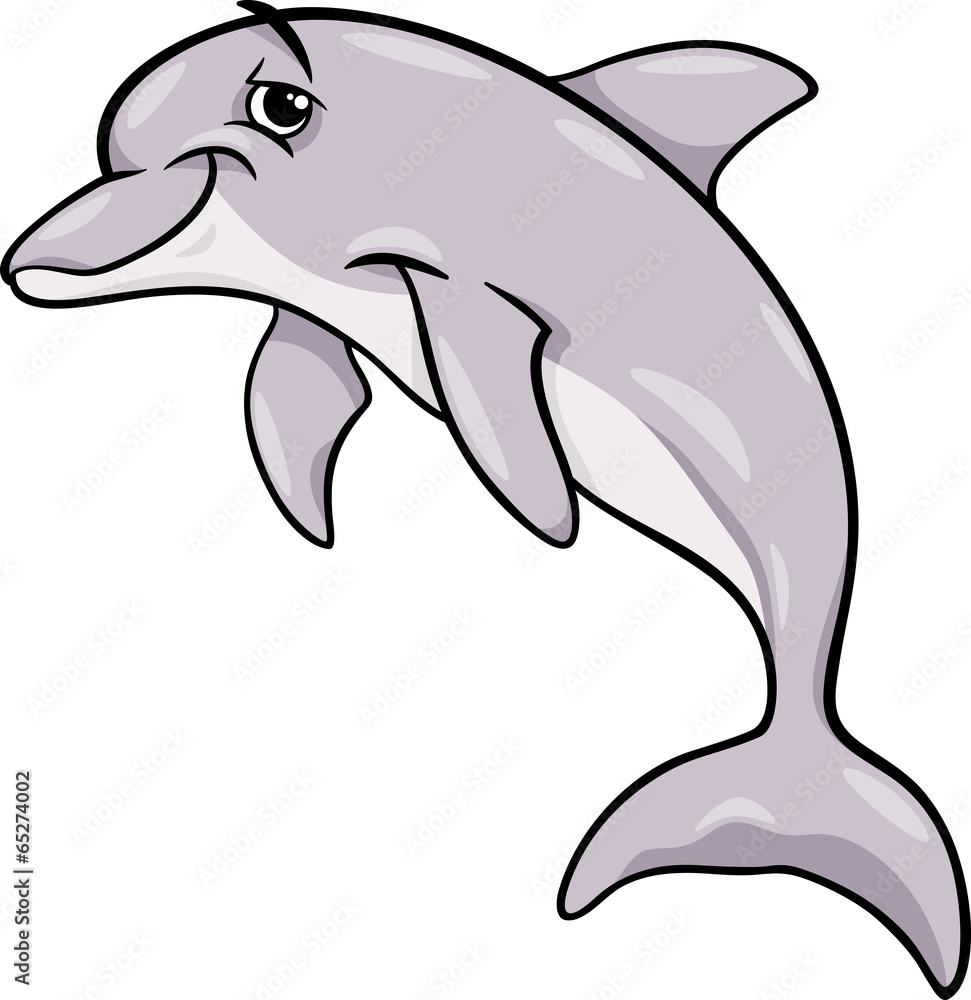 Fototapeta premium dolphin animal cartoon illustration