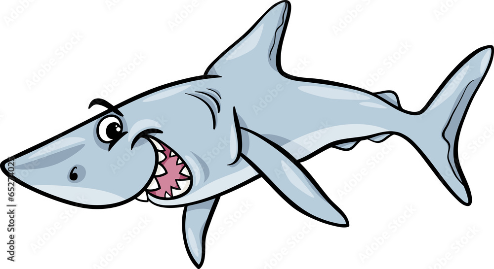 Fototapeta premium shark animal cartoon illustration