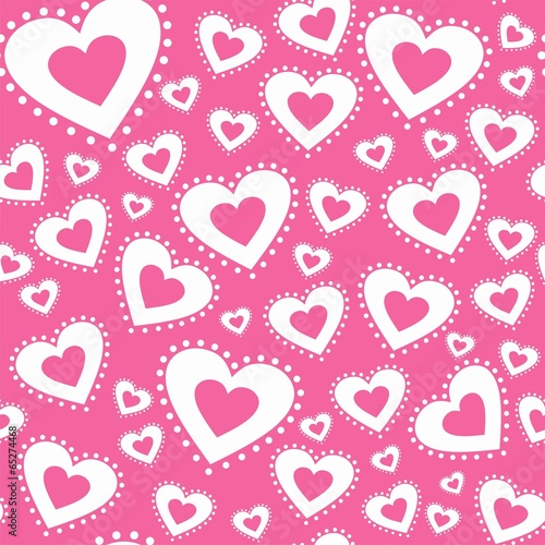 Heart seamless pattern-vector.