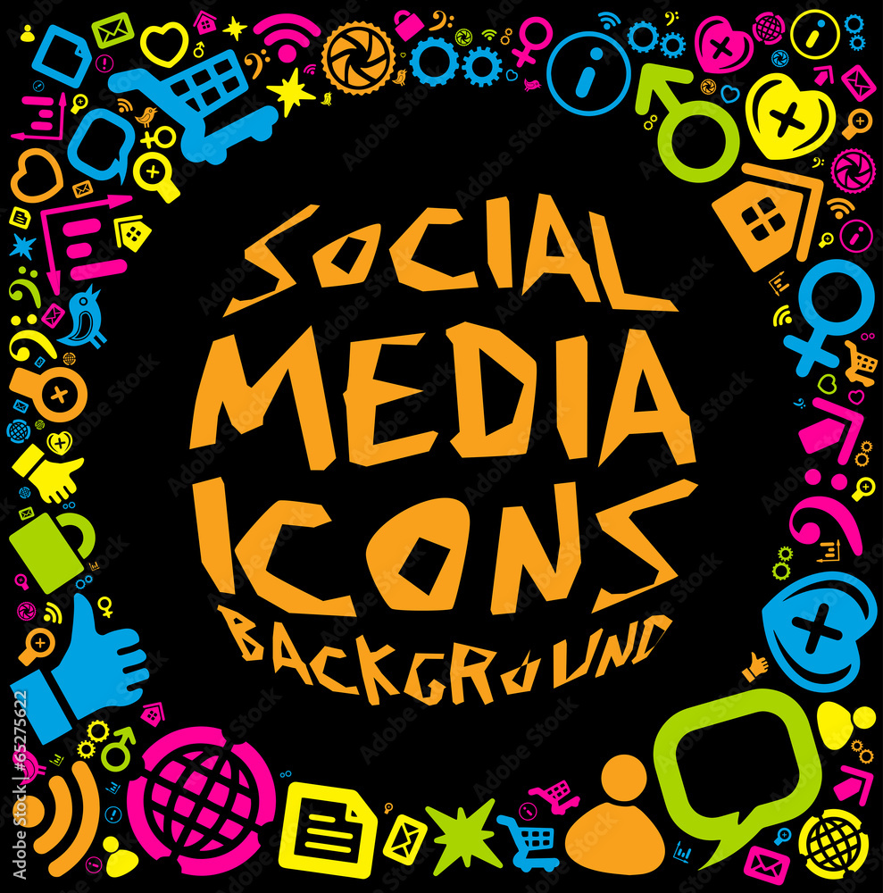 Social media icon background