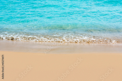 Beautiful water of the sea and yellow sand