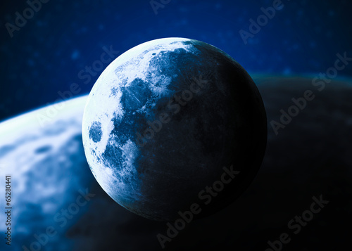 Solar System - Planet Moon. Elements of this image furnished by NASA © Vadimsadovski