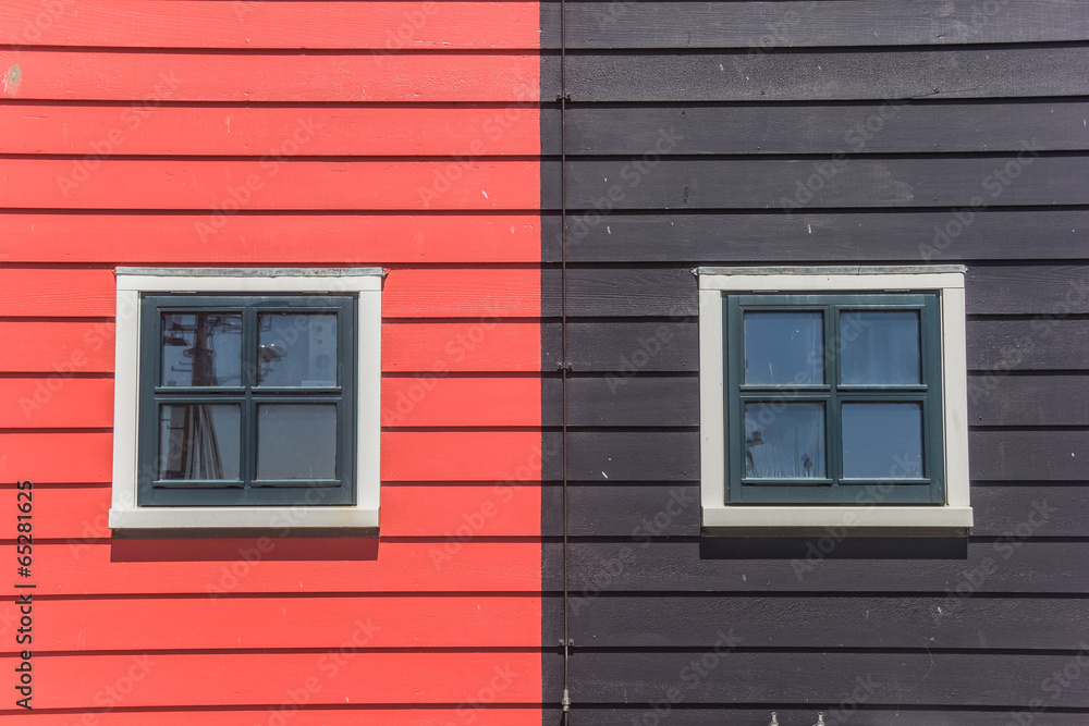 Windows of colorful houses