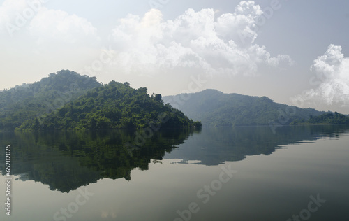 Reflections of tropical forest on the Lake