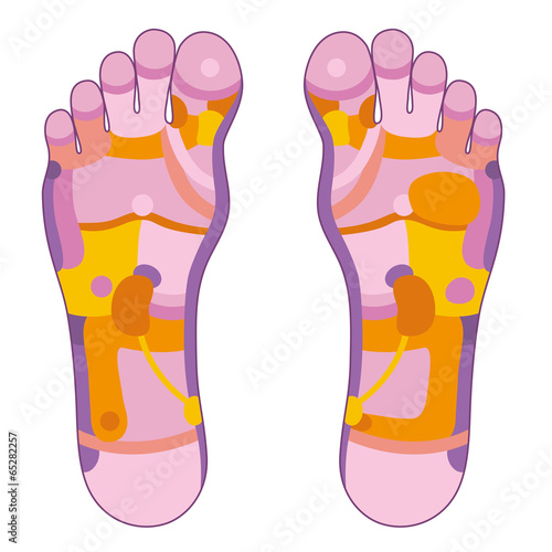 Foot reflexology pink