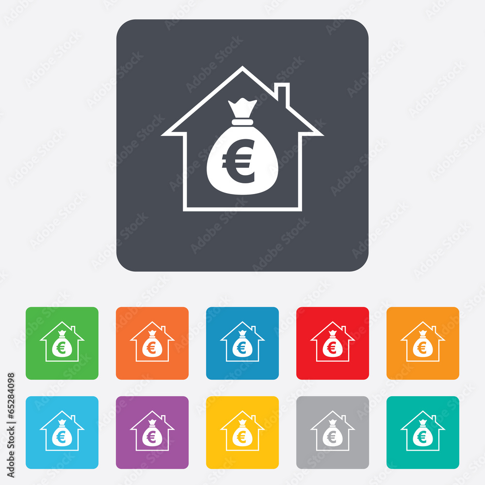 Mortgage sign icon. Real estate symbol. Mortgage sign icon. Real estate symbol.