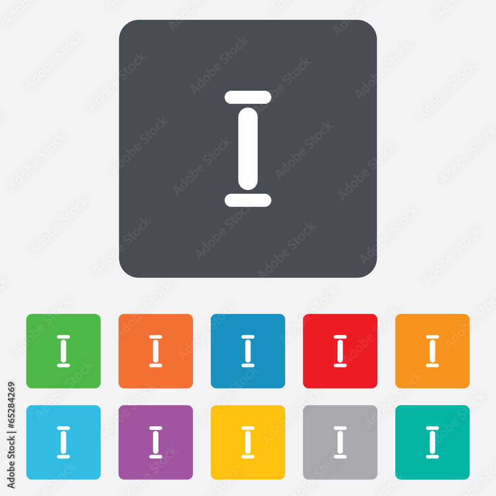 Roman numeral one icon. Roman number one sign. Roman numeral one icon. Roman number one sign.