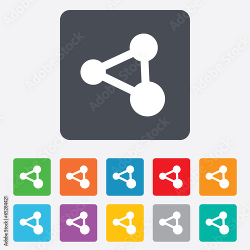 Share sign icon. Link technology symbol.