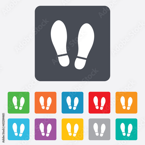 Imprint shoes sign icon. Shoe print symbol