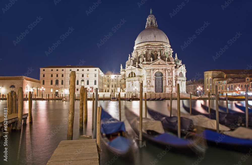 Venice - Santa Maria della Salute church and gondolas