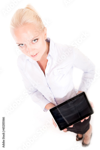 Sekretärin mit Tablet PC