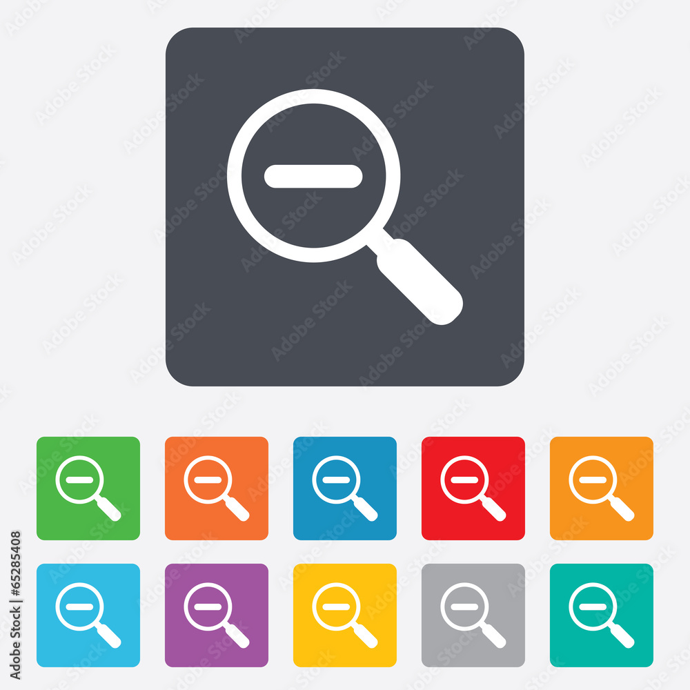 Magnifier glass sign icon. Zoom tool. Navigation Magnifier glass sign icon. Zoom tool. Navigation